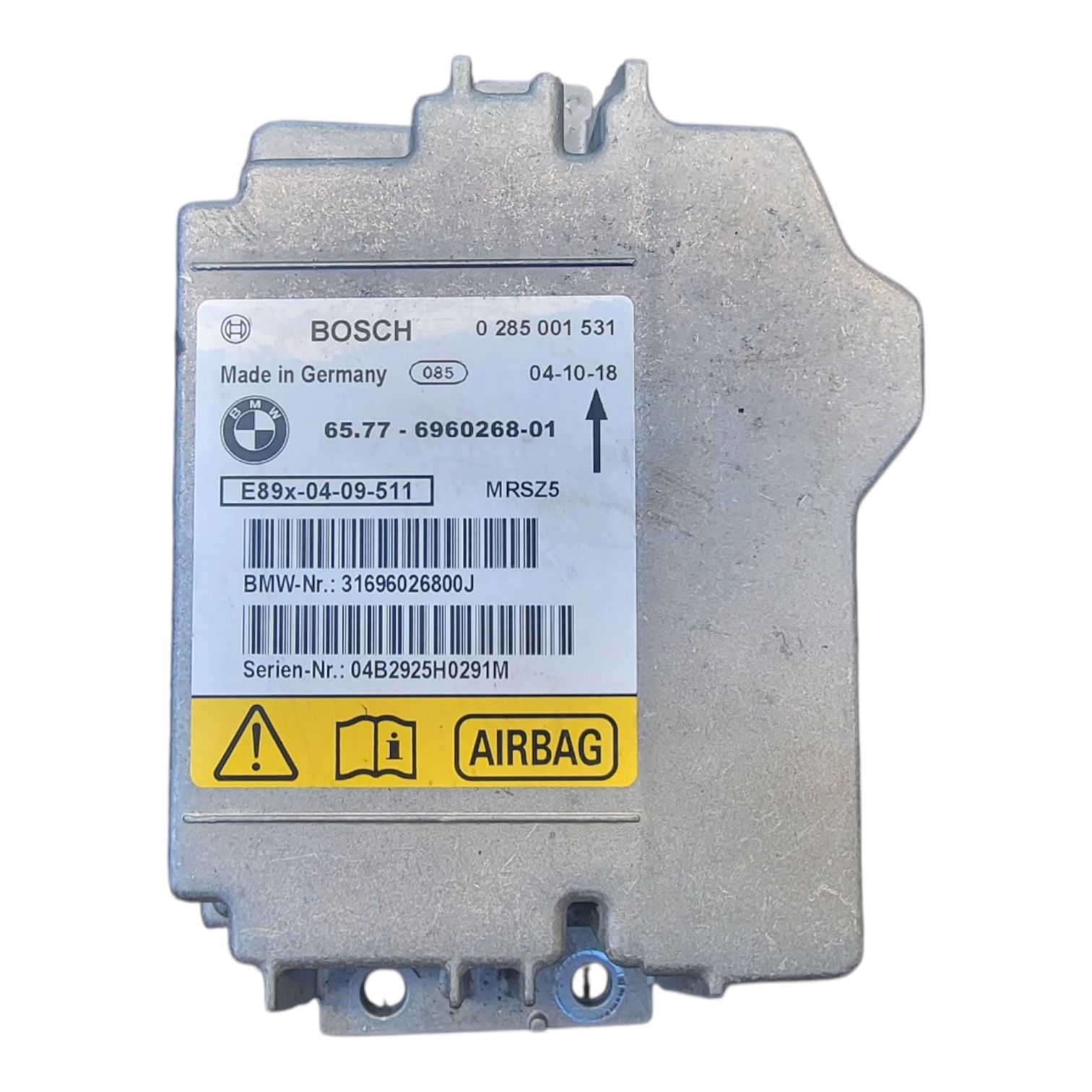 Module calculateur Airbag BMW Serie 1 E87 OEM 0285001531