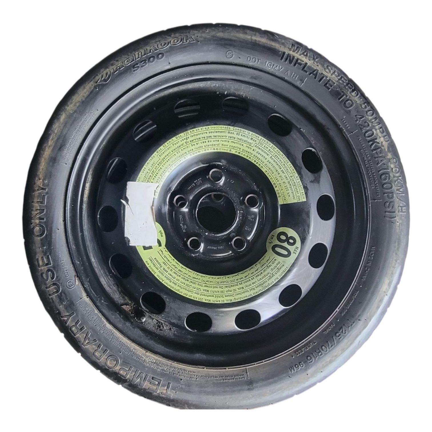Roue de secours galette 16" 5x112 VAG (T125/70R16) OEM 1K0601027S