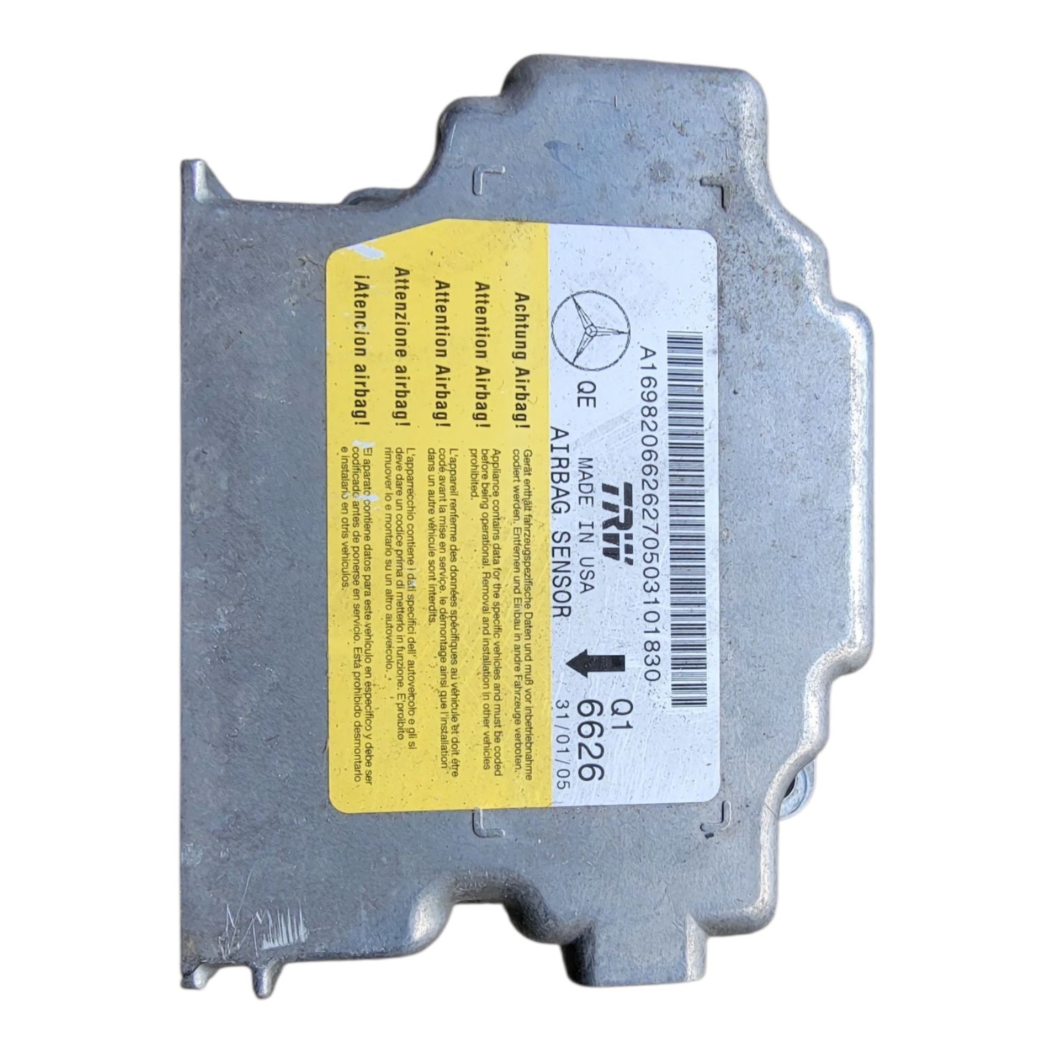 Calculateur airbag / boîtier SRS Mercedes-Benz Classe A W169 OEM A1698206626