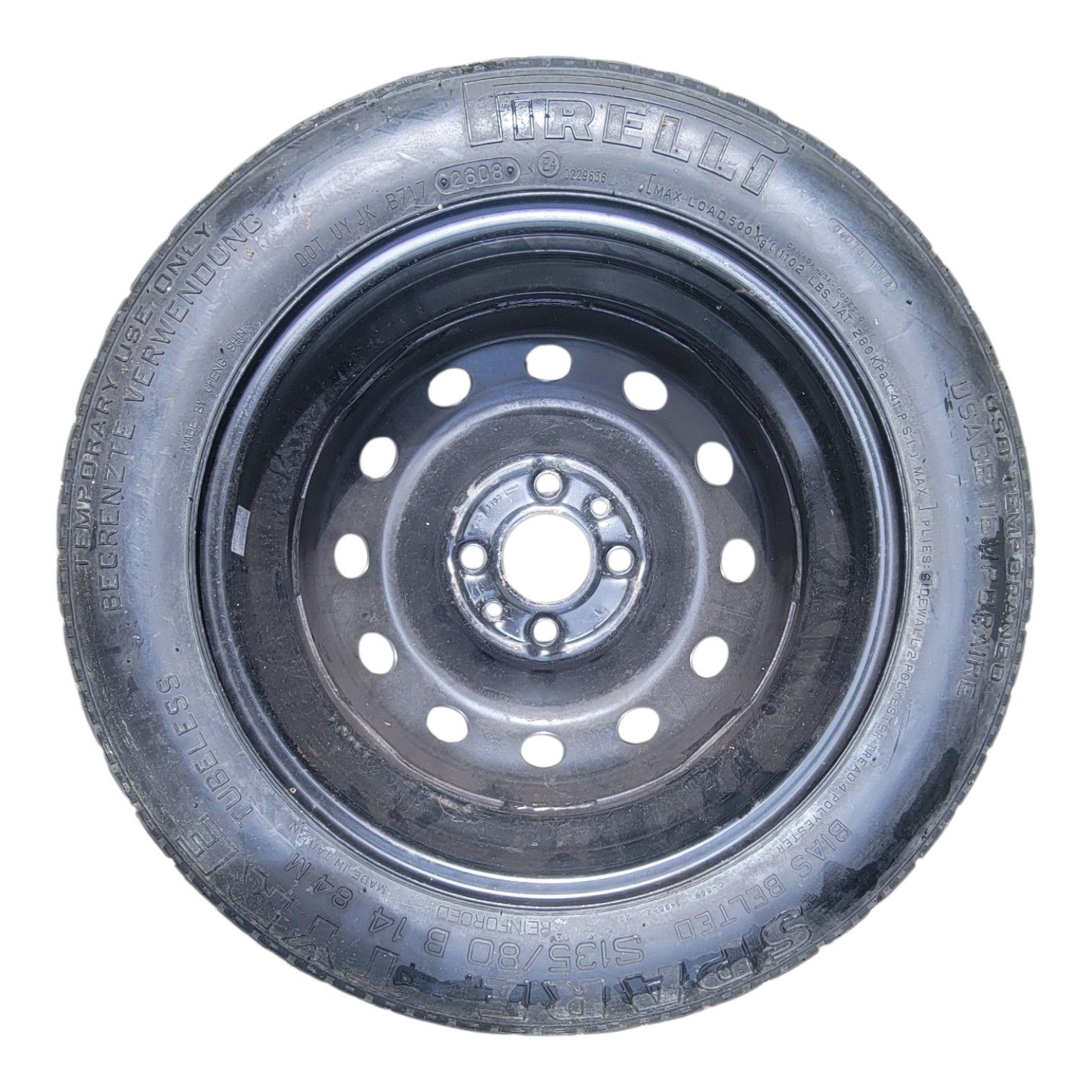 Roue de secours galette FIAT LANCIA pneu 135/80 R14 84M - 4.00B x 14H ET43 – Image 2