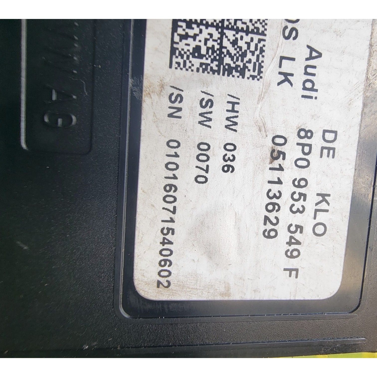 Module de colonne de direction Audi A3 8P OEM 8P0953549F – Image 4