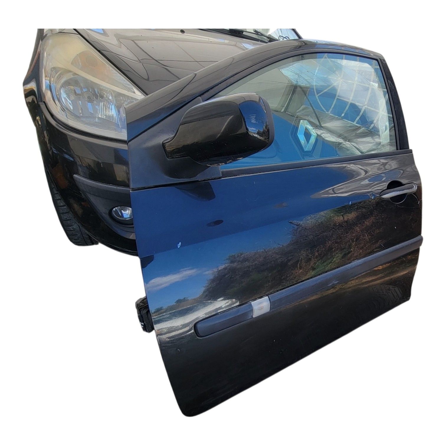 Porte avant gauche noire Renault Clio 3