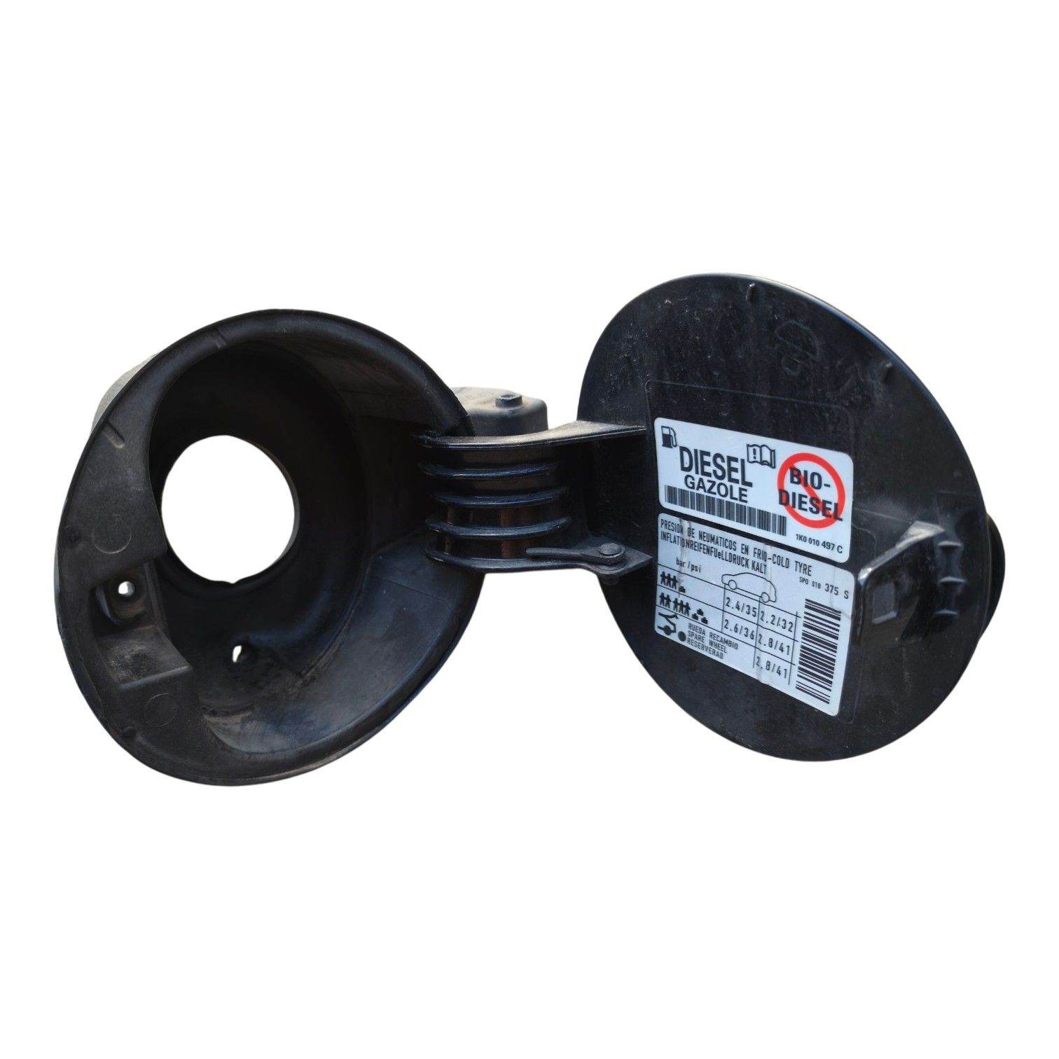 Trappe à Carburant NOIR / Clapet de Réservoir Seat Leon 2 Ref 1P0809905 Occasion